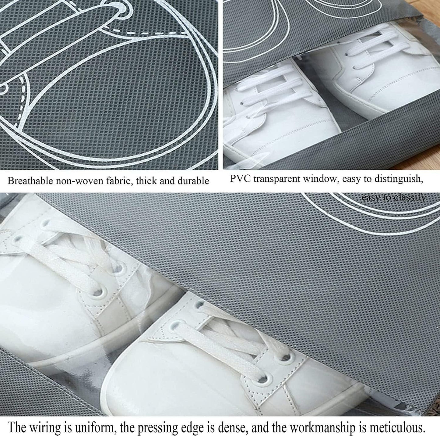 Shoe Bag - Transparent Window Portable Travel Dust-Proof Shoe Bags - Fliqbasket