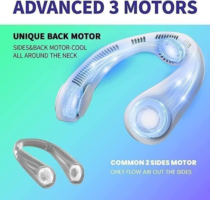 Portable Bladeless Hanging Rechargeable Neck Fan - Fliqbasket
