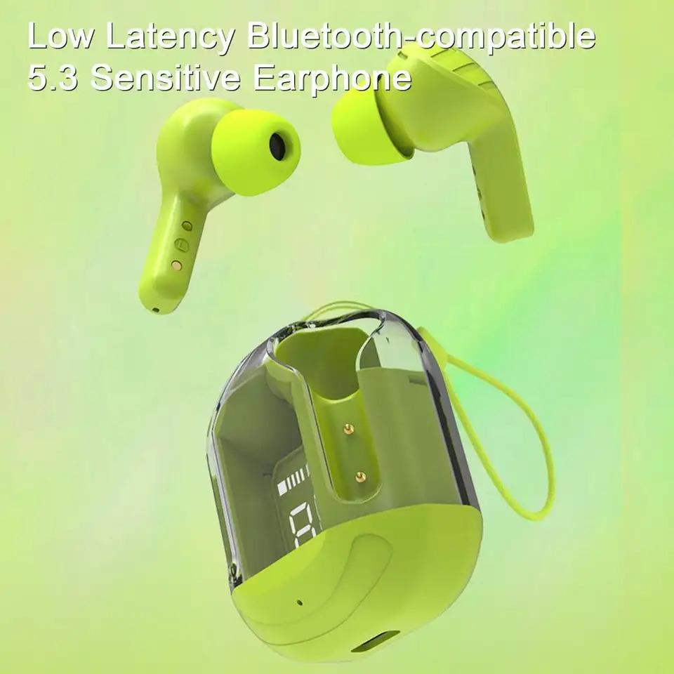 Crystal Portable LED Display Professional Clear Sound Wireless Earbuds - Fliqbasket