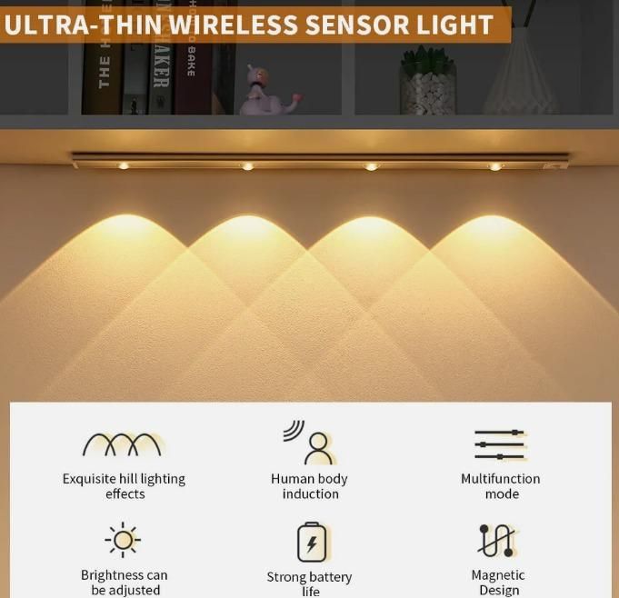 LED PIR Motion Sensor Cabinet With USB Rechargeble - Fliqbasket
