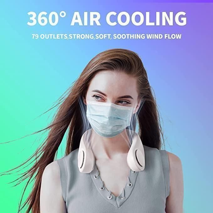 Portable Bladeless Hanging Rechargeable Neck Fan - Fliqbasket